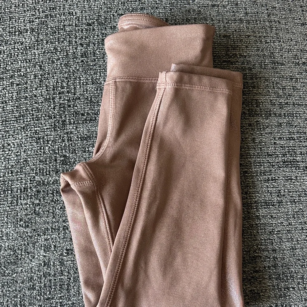 GAP Girls' Shimmery Rose Brown Leggings